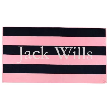 Jack Wills Fullerton Beach Towel - Pink Navy