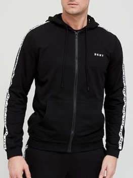 DKNY Kings Long Sleeve Hooded Top - Black Size M Men