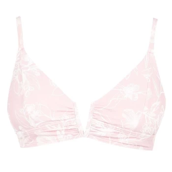 Firetrap V Bikini Top Ladies - Blush L Flwr Pr