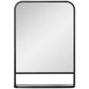 HOMCOM Rectangle Wall Mirror With Shelf 70 X 50 Cm For Living Room And Bedroom