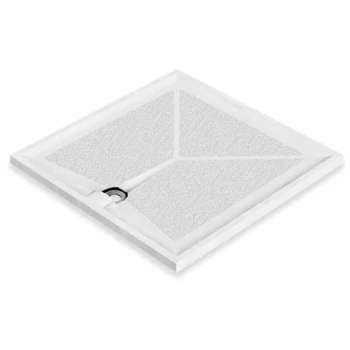 Braddan Square Shower Tray with Gravity Waste 900mm x 900mm - AKW