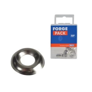 ForgeFix Screw Cup Washers Nickle Plated No. 10 Forge Pack 20