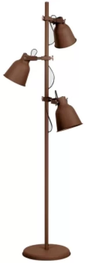 Legend Triple Light Floor Lamp, Corten, Copper, White, E27