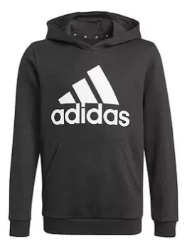 Boys, adidas Junior Big Logo Overhead Hoodie - Black/White, Size 13-14 Years