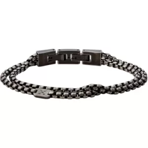 Fossil Vintage Casual Adventurer Silver-Tone Stainless Steel Chain Bracelet