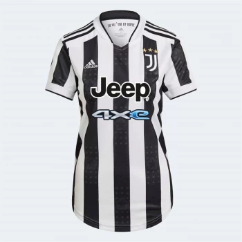 adidas Juventus Home Shirt 2021 2022 Ladies - White/Black