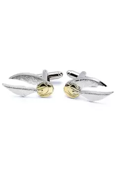 Silver Plated Cufflinks Golden Snitch