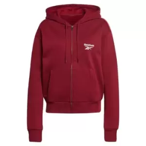 Reebok Identity Zip-Up Hoodie Womens - Classic Burgundy