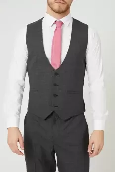 Mens Tailored Fit Semi Plain Waistcoat