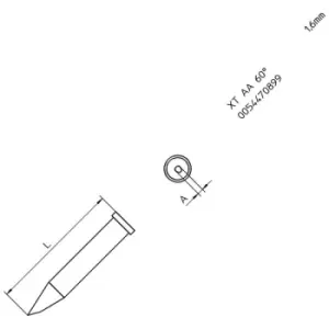 Weller T0054470899 XT AA Soldering Tip 60° Round Bent 1.6mm