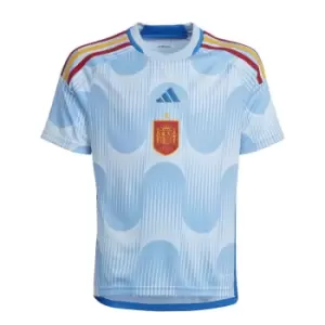 adidas Spain Away Shirt 2022 2023 Juniors - Blue