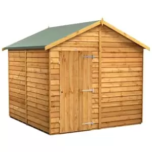 Power Sheds 8 x 8ft Apex Overlap Dip Treated Windowless Shed