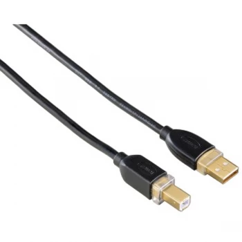 Hama USB 2.0 cable Gold-Plated, Double Shielded, 1.80 m, black