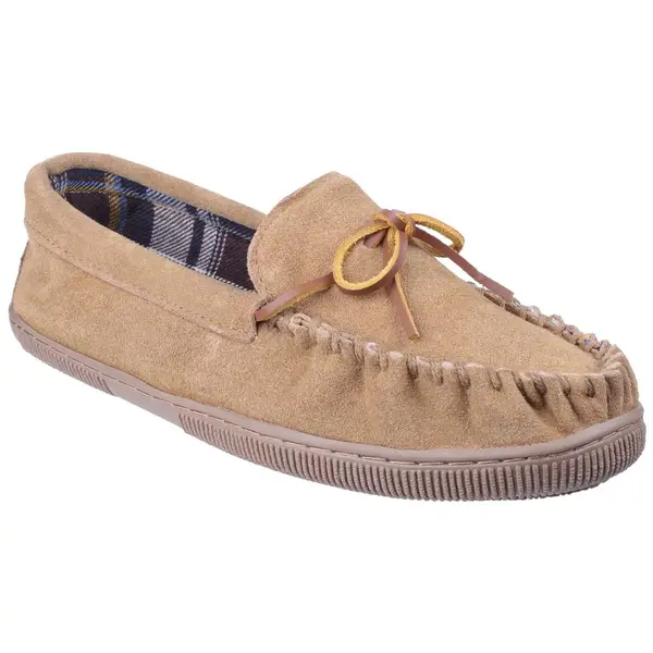 Cotswold Mens Alberta Slip On Moccasin Loafer Slippers - UK 12 Beige male GDE2723BEI12