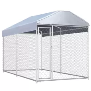 Vidaxl Outdoor Dog Kennel With Canopy Top 382X192X225 Cm