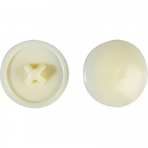 Forgefix Domed Screw Cover Caps White Pack of 20