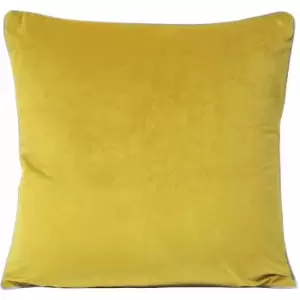 Riva Paoletti Meridian Faux Velvet Piped Cushion Cover, Cylon/Silver, 55 x 55 Cm