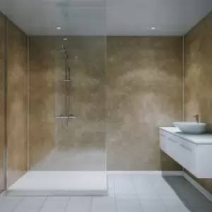 Multipanel Classic Bathroom Wall Panel Hydrolock 2400 X 598mm Travertine