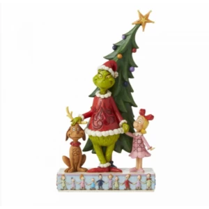 Grinch Max and Cindy Decorating Tree Figurine By Jim Shore