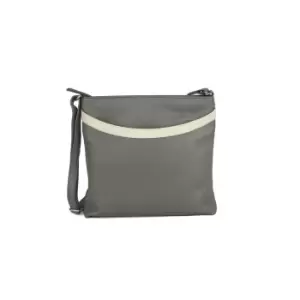 Eastern Counties Leather Womens/Ladies Aimee Colour Band Handbag (One size) (Grey/White)