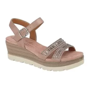 Cipriata Womens/Ladies Fiona Wedge Sandals (5 UK) (Rose Gold)