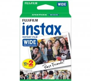 Fujifilm P10GM13220A Instax Wide Film Twin Pack White