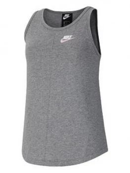 Nike Girls Jersey Tank Top - Grey/Pink