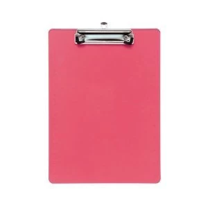 5 Star Office Clipboard Solid Plastic Durable with Rounded Corners A4 Pink