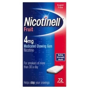 Nicotinell Fruit 4mg Medicated Chewing Gum 72 Pieces