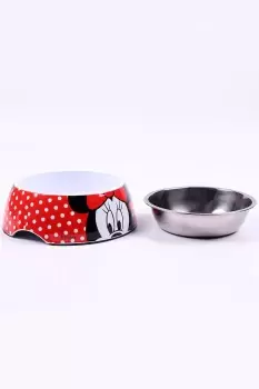 Disney Minnie Mouse Large Dog Bowl - Red