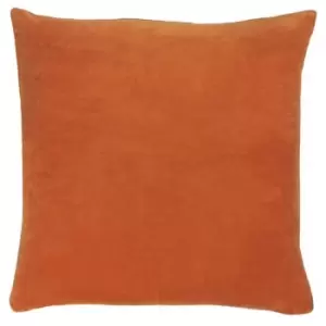 Furn Solo Velvet Square Cushion Cover (One Size) (Orange)