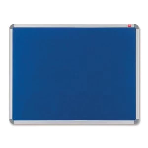 Nobo Professional 1500 x 1000mm Noticeboard with Blue Felt Surface Aluminium Frame and Wall Fixing Kit