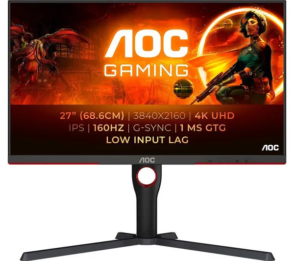 AOC G3 27" U27G3X/BK 4K Ultra HD IPS Gaming LED Monitor