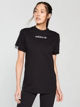 adidas Originals R.Y.V T-Shirt - Black, Size 18, Women