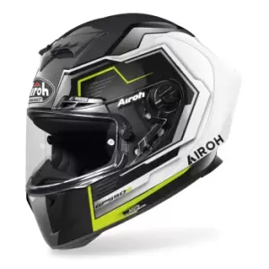 Airoh GP 550S Rush Helmet, black-white-yellow, Size L, black-white-yellow, Size L