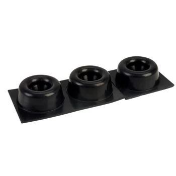 R-TECH 310037 Recessed Round Rubber Feet 22.1 - Black - Sheet Of 49