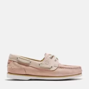 Timberland Classic Leather Boat Shoe For Her In Beige Light Beige, Size 4