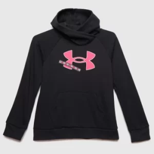 Under Armour Girls Rival Fleece Logo Hoodie In Black