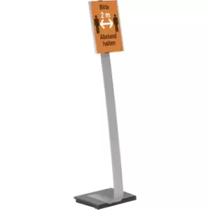 Durable Floor stand with notice panel, made of aluminium, A4, WxH 210 x 297 mm