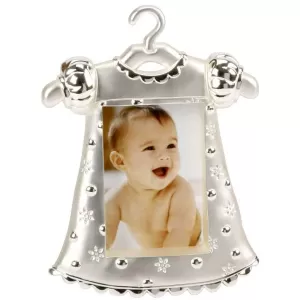 Silver Pink Baby Dress Frame