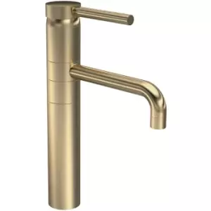 Tec Tall Basin Mixer Tap - Brushed Brass - Hudson Reed