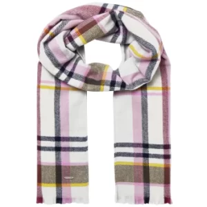 Joules Womens Bridey Checked Warm Handle Scarf Grey Marl Check