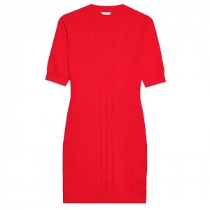 Jack Wills Oakworth Travelling Cable Dress - Bright Red