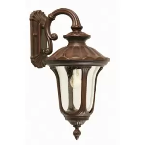 Loops - Outdoor IP44 Wall Light Rusty Bronze Patina LED E27 100W d00271