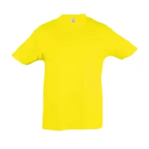 SOLS Kids Regent Short Sleeve T-Shirt (4yrs) (Lemon)