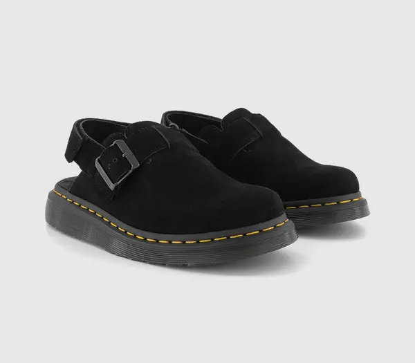 Dr Martens Black Eh Suede Jorge Ii Suede Slingback Mules Black Female 6 203880UK