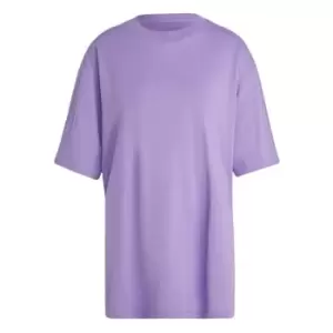 adidas Dance Oversized T-Shirt Womens - Violet Fusion / Violet Fusion