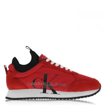 Calvin Klein Jeans Jemmy Low Top Suede Trainers - Racing Red