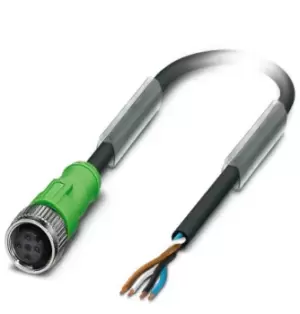 Phoenix Contact Sac-4P- 3,0-Pur/m12Fs Sensor Cable, 4Pos, M12 Socket, 3M