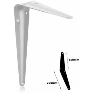 Moderix - Shelf Brackets White London Pattern Metal For Shelving Constructions - Size 150x200mm - Pack of 15